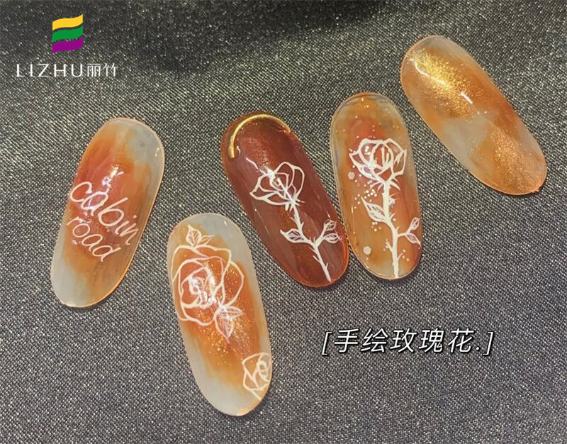 玫瑰花美甲，用作品證明廣西學(xué)美甲哪家哪家好