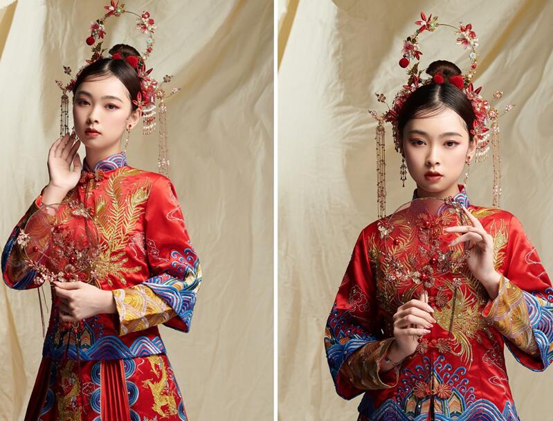 中式秀禾新娘，展示廣西彩妝培訓(xùn)學(xué)校實(shí)力