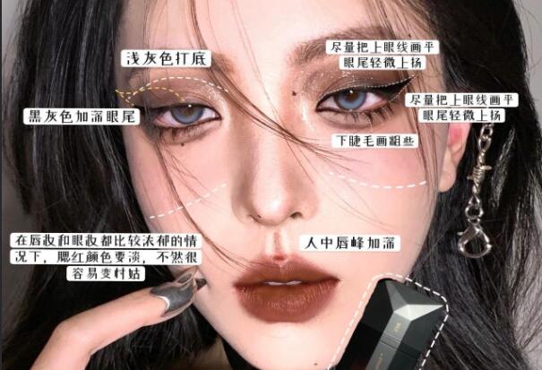 惡女反叛黑巧煙熏妝容，和廣西南寧彩妝學(xué)校學(xué)習(xí)吧