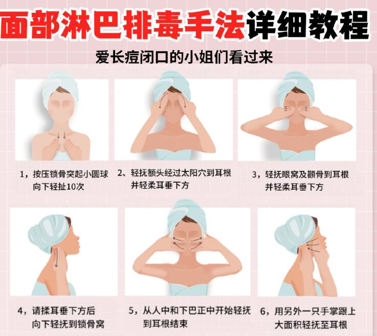 面部淋巴排毒教程，南寧美容教程分享