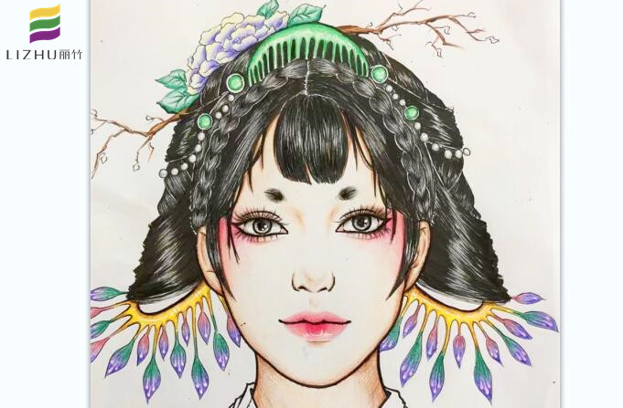 紙上美人圖作品，南寧化妝學(xué)校一對一教學(xué)