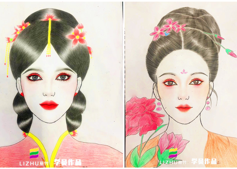 化妝美人圖欣賞，廣西化妝師美妝師學校作品