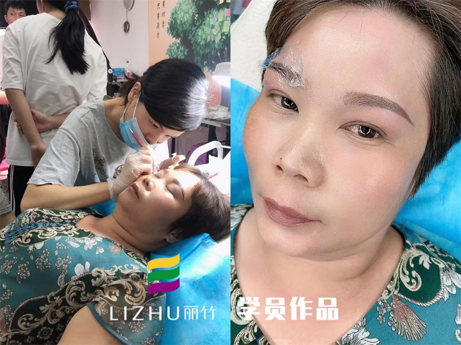 野生線條眉欣賞，南寧紋繡培訓學校學員作品