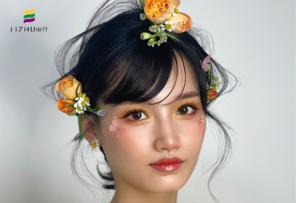 森系鮮花造型，廣西美妝技術(shù)學(xué)校作品