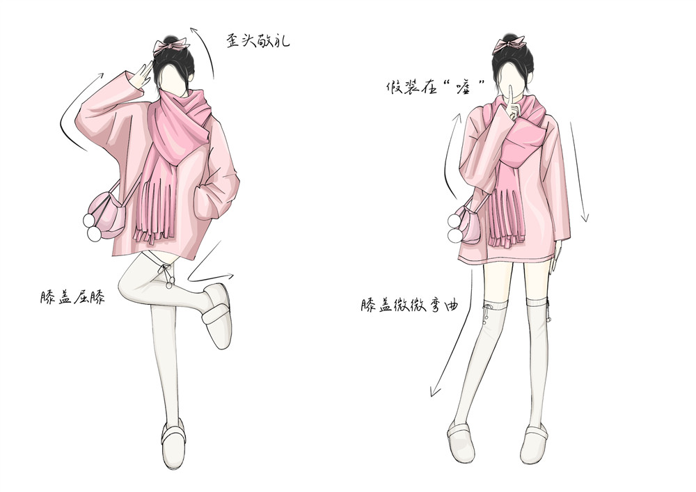 甜妹戶外拍照姿勢，廣西省彩妝造型培訓(xùn)教你