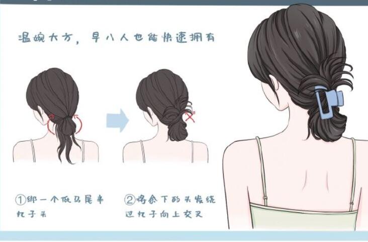 鯊魚夾發(fā)型教程，南寧扎發(fā)培訓(xùn)造型課
