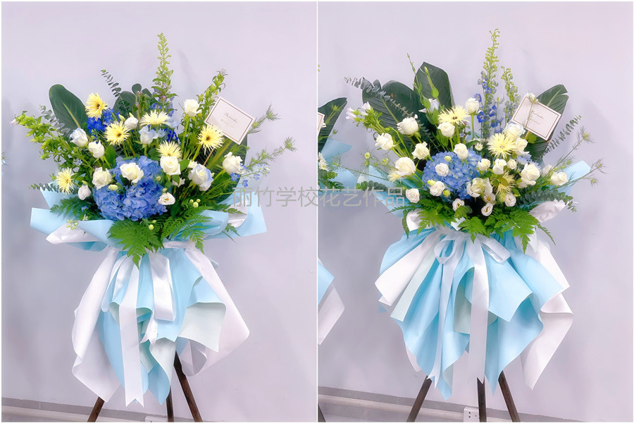 韓系開業(yè)花籃，廣西花藝職業(yè)技術(shù)學(xué)校作品