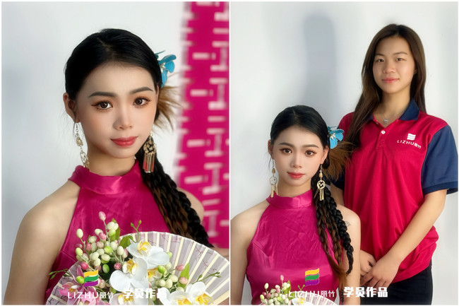 新中式晨袍造型，廣西學(xué)化妝高彩培訓(xùn)作品