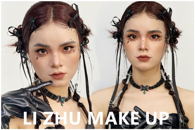 千禧風(fēng)Y2K造型，南寧個(gè)人化妝寫真學(xué)習(xí)作品