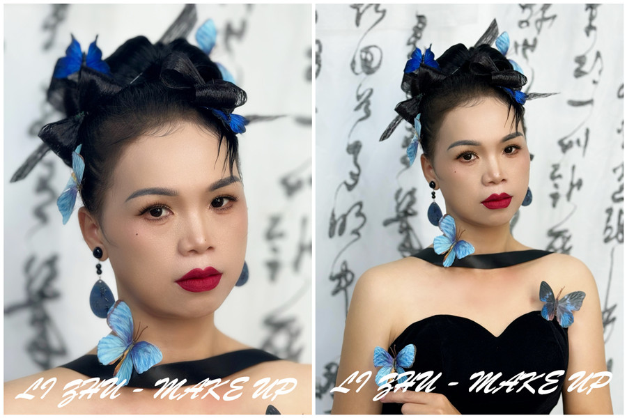 新中式造型，?廣西化妝培訓(xùn)職業(yè)作品