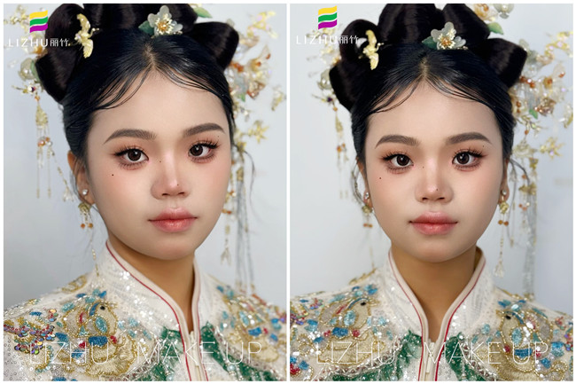 秀禾造型，廣西新娘跟妝造型學(xué)校作品