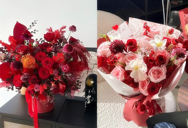 不落俗套新年紅色花束，南寧花藝師學校推薦