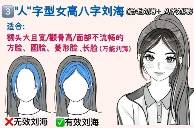 如何護(hù)理“人”字女高八字劉海教程，南寧學(xué)女發(fā)