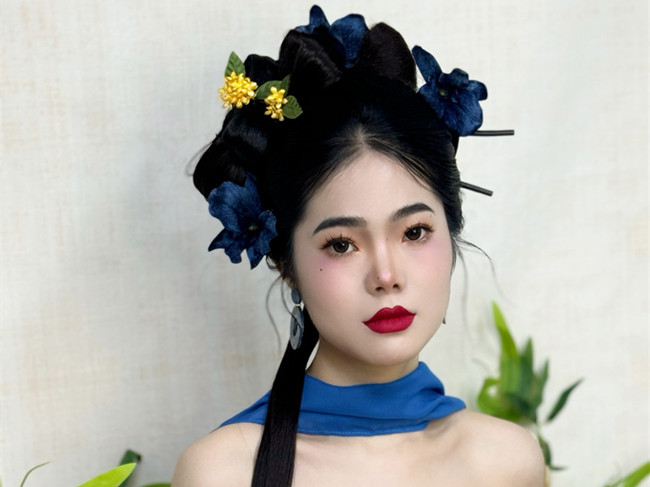 國風(fēng)新中式造型，廣西美妝寫真學(xué)習(xí)
