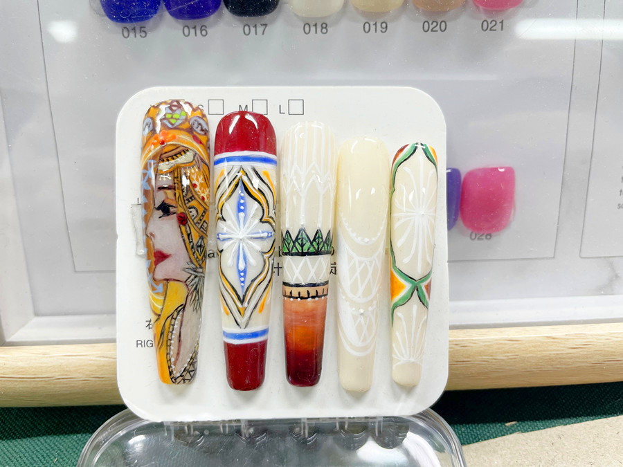 波西米亞美甲，南寧美甲進修學院學員作品