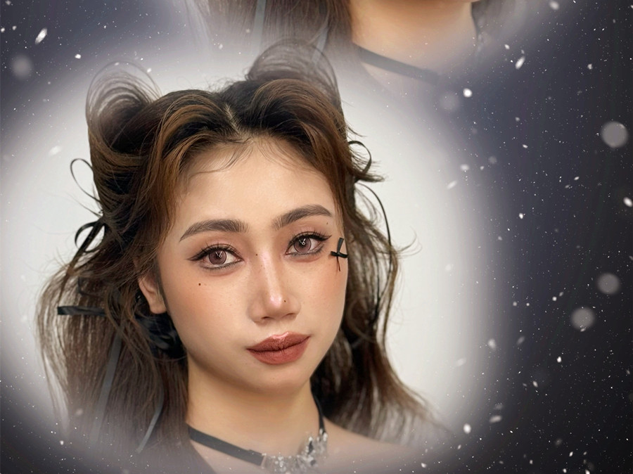 復(fù)古貓耳造型，廣西彩妝培訓(xùn)推薦