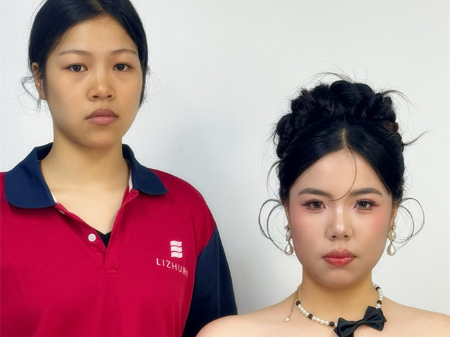 千金禮服造型，廣西美妝彩妝訓練學員畢業(yè)作品