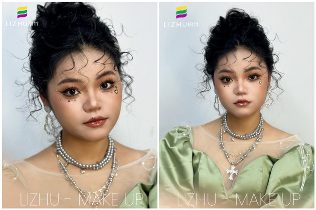 氛圍丸子頭造型，南寧寫真化妝師作品