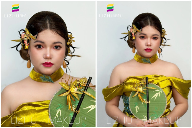 新中式風(fēng)格造型，南寧正規(guī)美業(yè)學(xué)校作品